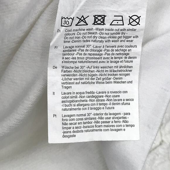 ROLLA'S Original Straight Jeans 26 High Rise Destroyed Cotton Pocket Frayed Hem - Picture 5 of 11